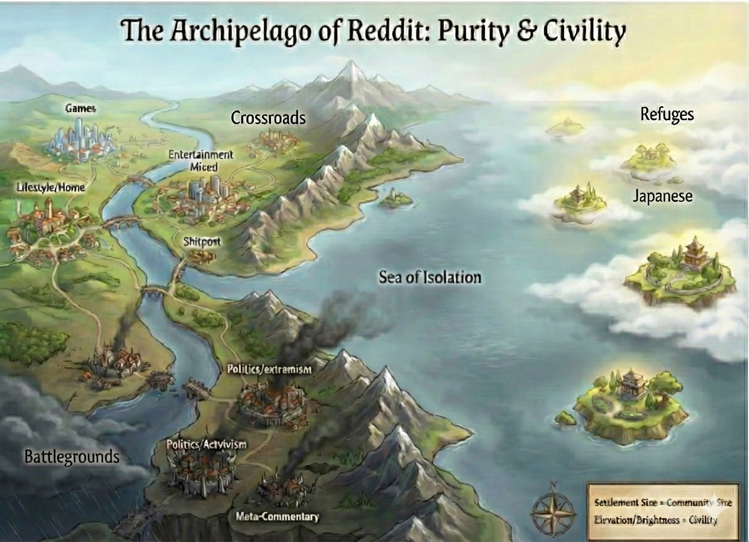 The Archipelago of Reddit Map