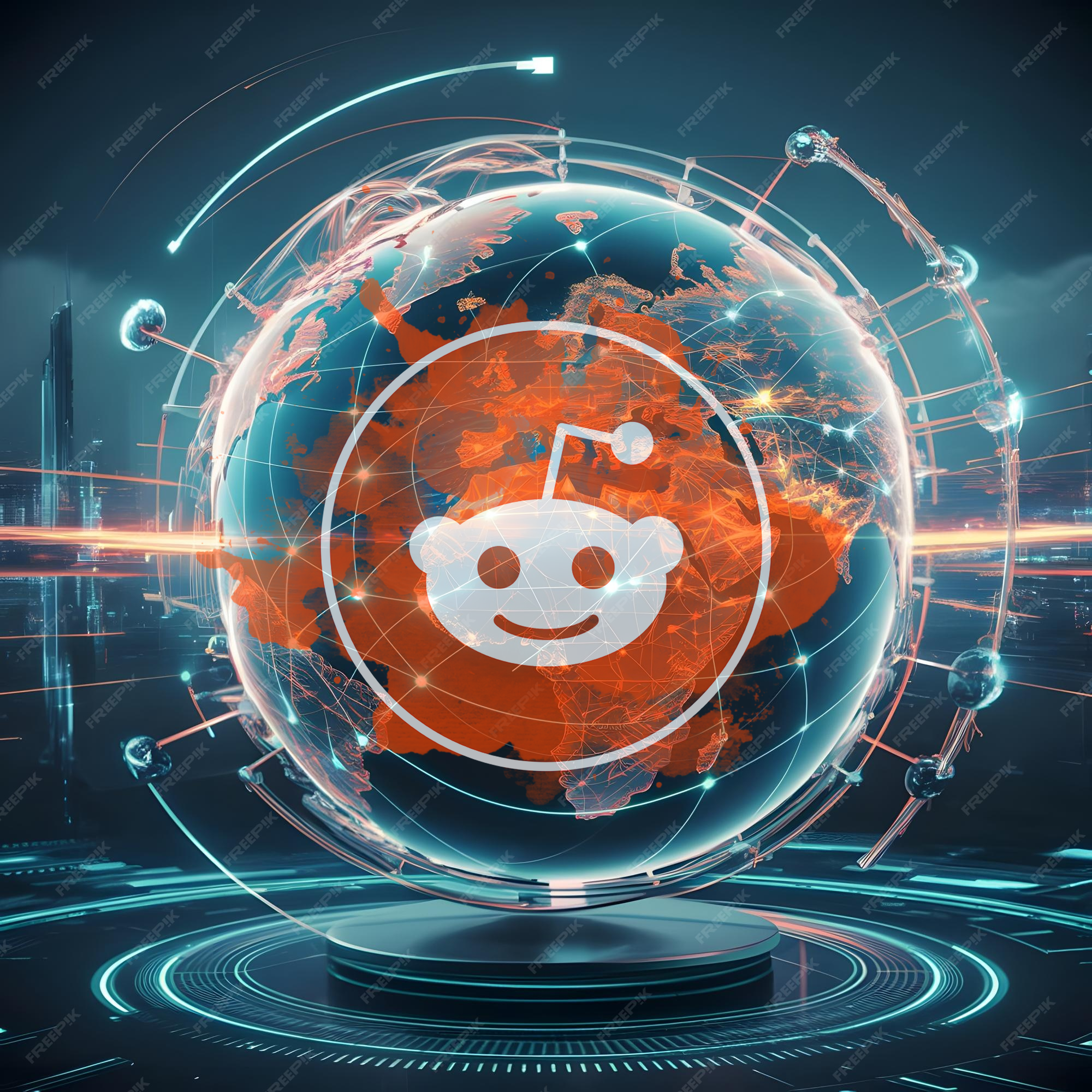 Digital globe with network connections